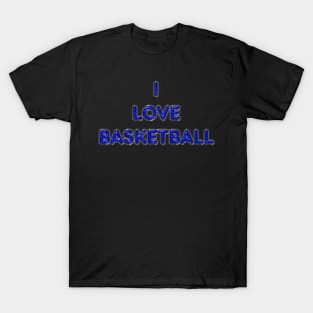 I Love Basketball - Blue T-Shirt